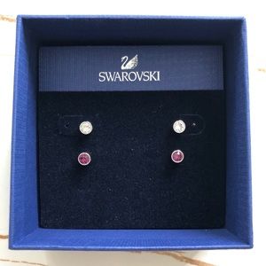 Swarovski 2-pair Crystal Earrings